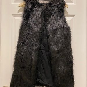 Zara faux fur mid length vest